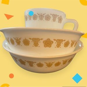 Vintage Butterfly Gold (Corelle) by Pyrexx/corning ware